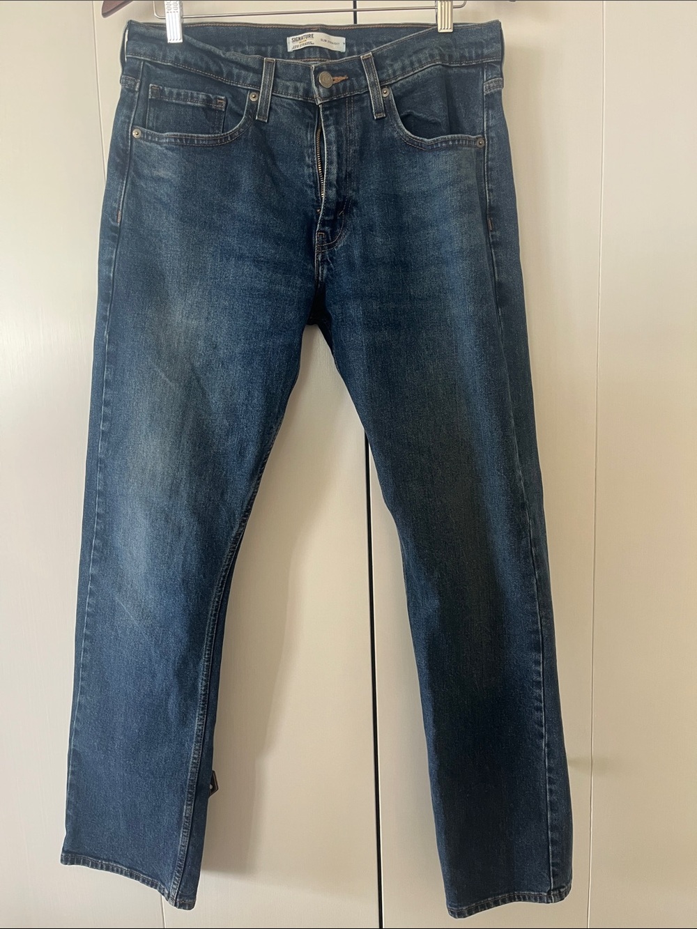 Levi Strauss Men's Dark Blue Slim Straight Jeans